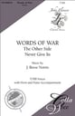 Words of War TTBB choral sheet music cover